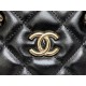 Chanel SMALL TOTE AS5130 Shiny Lambskin & Gold-Tone Metal Black High