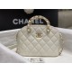 Chanel SMALL TOTE AS5130 Shiny Lambskin & Gold-Tone Metal White High