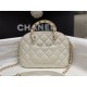 Chanel SMALL TOTE AS5130 Shiny Lambskin & Gold-Tone Metal White High