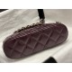 Chanel SMALL TOTE AS5130 Shiny Lambskin & Gold-Tone Metal Burgundy High