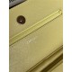 Classic Wallet on Chain AP0250 Grained Calfskin Yellow Silver Metal B