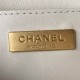 Chanel MINI FLAP BAG WITH TOP HANDLE AS4035 Lambskin Gold-Tone Metal White A