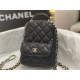 Chanel Mini Backpack Grained Calfskin Gold-Tone Metal AP3753 Black High