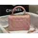 Chanel MINI FLAP BAG WITH TOP HANDLE AS4654 Lambskin & Gold-Tone Metal Pink A