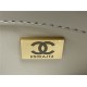 Chanel MINI FLAP BAG WITH TOP HANDLE AS4654 Lambskin & Gold-Tone Metal White A