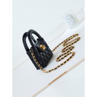 Chanel CLUTCH WITH CHAIN AP3435 Shiny Aged Calfskin & Gold-Tone Metal Black High