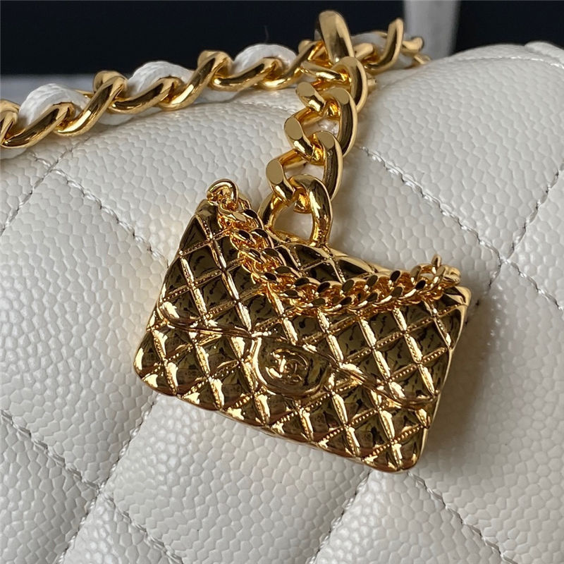 Chanel Wallet on Chain AP3318 Grained Calfskin & Gold-Tone Metal White A