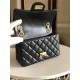 MINI 2.55 HANDBAG Aged Calfskin Black Gold Metal B