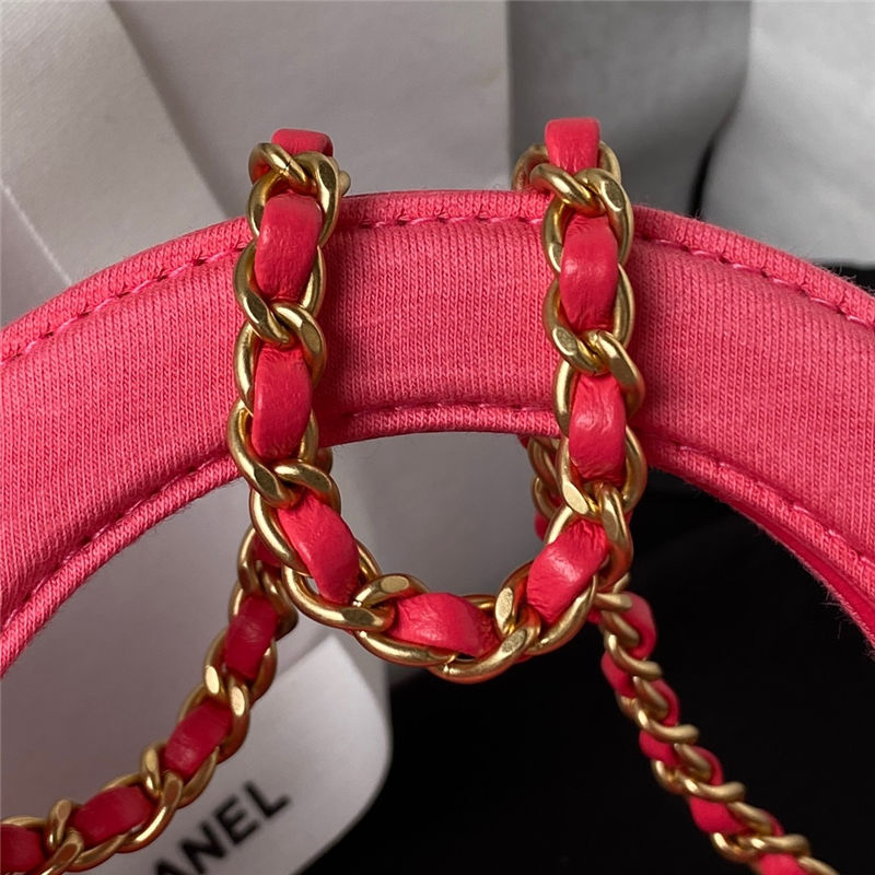 Chanel MINI SHOPPING BAG AS4416 Fabric & Gold-Tone Metal Fuchsia High