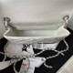 Mini FLAP BAG Lambskin Silver-Metal AS1787 White A