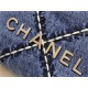 Chanel 22 MINI HANDBAG Denim & Silver-Tone Metal AS3980 High