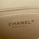 Chanel MINI FLAP BAG with Enamel buckle Lambskin & Gold-Tone Metal Beige A