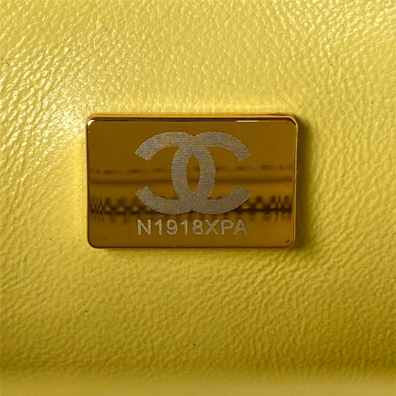 Chanel MINI FLAP BAG AS4041 Lambskin & Gold-Tone Metal Yellow High