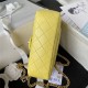 Chanel MINI FLAP BAG AS4041 Lambskin & Gold-Tone Metal Yellow High