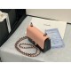 Chanel MINI EVENING BAG Plexi & Black Metal Pink & Black High