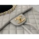 Chanel Small Backpack Lambskin 91120 Gold-Metal Grey High