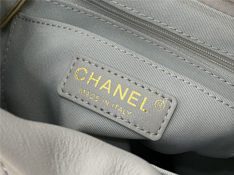 Chanel Small Backpack Lambskin 91120 Gold-Metal Grey High