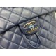 Chanel Small Backpack Lambskin 91120 Silver-Metal Navy High