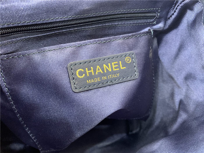 Chanel Small Backpack Lambskin 91120 Gold-Metal Navy High