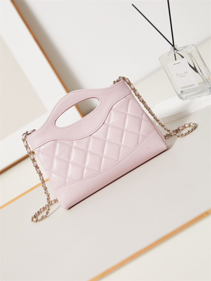 Chanel 31 Mini BAG Lambskin & Gold-Tone Metal AP3656 Pink A