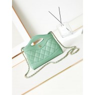 Chanel 31 Mini BAG Lambskin & Gold-Tone Metal AP3656 Green A