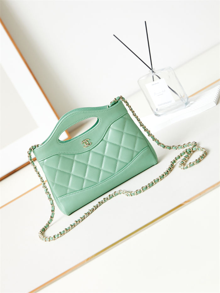 Chanel 31 Mini BAG Lambskin & Gold-Tone Metal AP3656 Green A