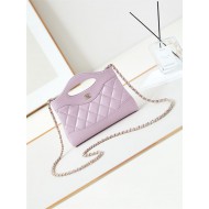 Chanel 31 Mini BAG Lambskin & Gold-Tone Metal AP3656 Lilac A