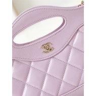 Chanel 31 Mini BAG Lambskin & Gold-Tone Metal AP3656 Lilac A