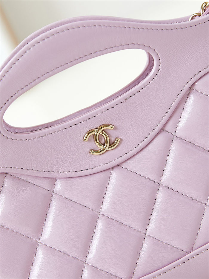 Chanel 31 Mini BAG Lambskin & Gold-Tone Metal AP3656 Lilac A