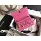 CLASSIC LONG FLAP WALLET Lambskin & Gold-Tone Metal Pink High