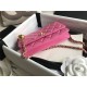 CLASSIC LONG FLAP WALLET Lambskin & Gold-Tone Metal Pink High