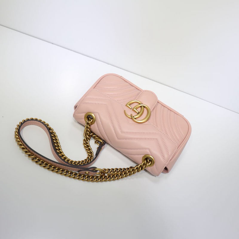 GG Marmont mini matelassé shoulder bag pink High