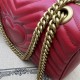 GG Marmont small matelassé shoulder bag red High