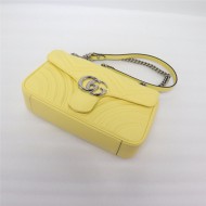 GG Marmont small matelassé shoulder bag yellow High