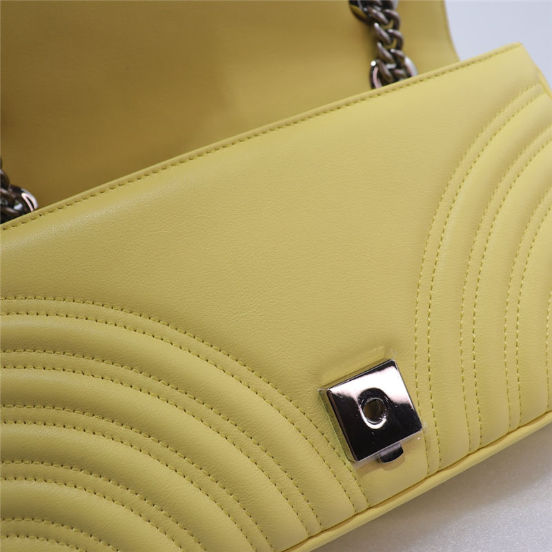 GG Marmont small matelassé shoulder bag yellow High