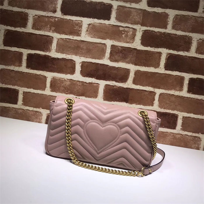 GG Marmont small matelassé shoulder bag Dusty Pink High