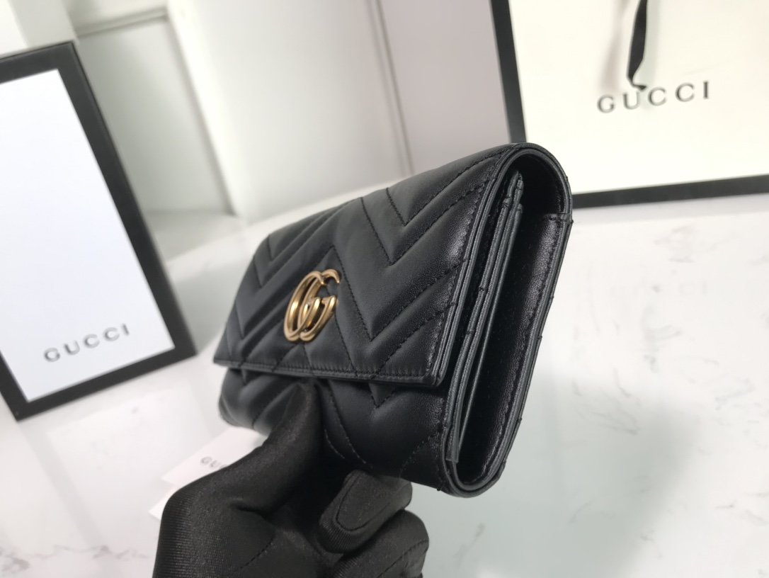 GG Marmont continental wallet black High