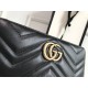 GG Marmont zip around wallet black High