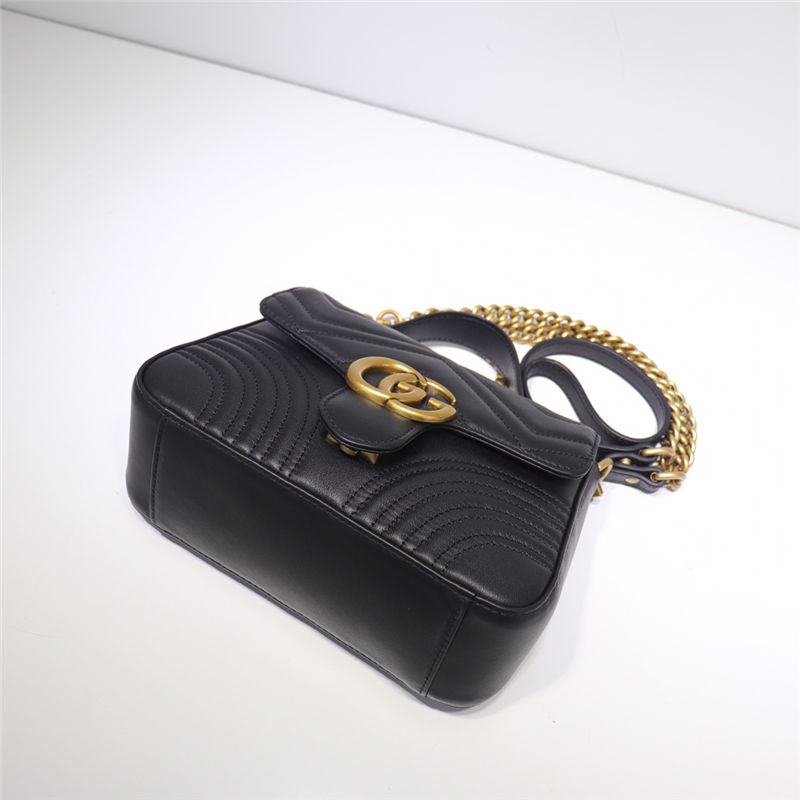 GG Marmont mini top handle bag black High