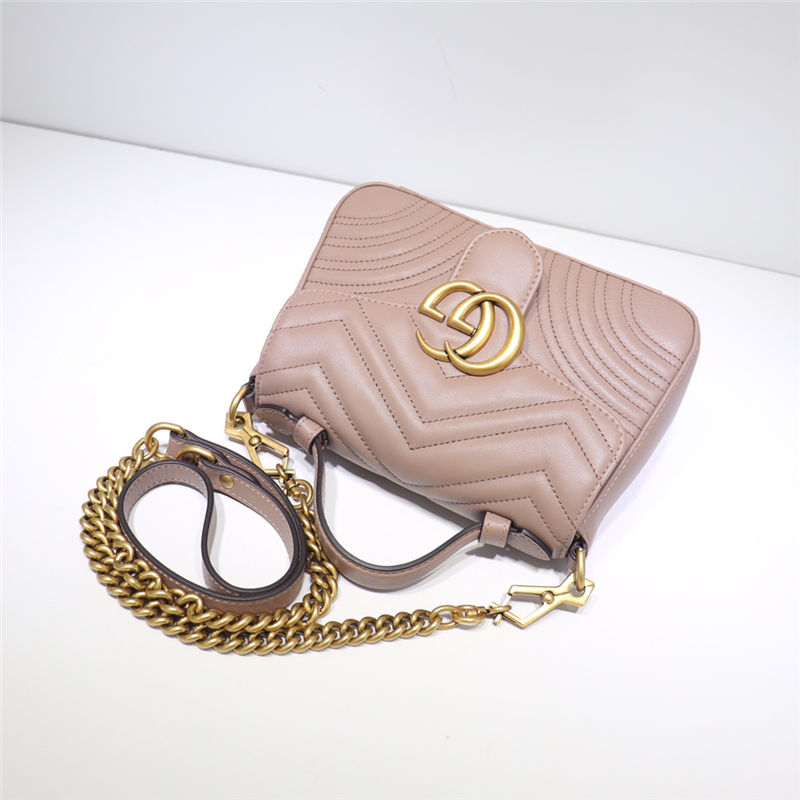 GG Marmont mini top handle bag dusty pink High