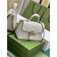 GG Marmont small top handle bag 498110 white High