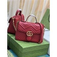 GG Marmont small top handle bag 498110 red High