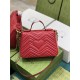 GG Marmont small top handle bag 498110 red High