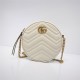 GG Marmont mini round shoulder bag white High