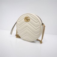 GG Marmont mini round shoulder bag white High