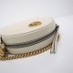 GG Marmont mini round shoulder bag white High