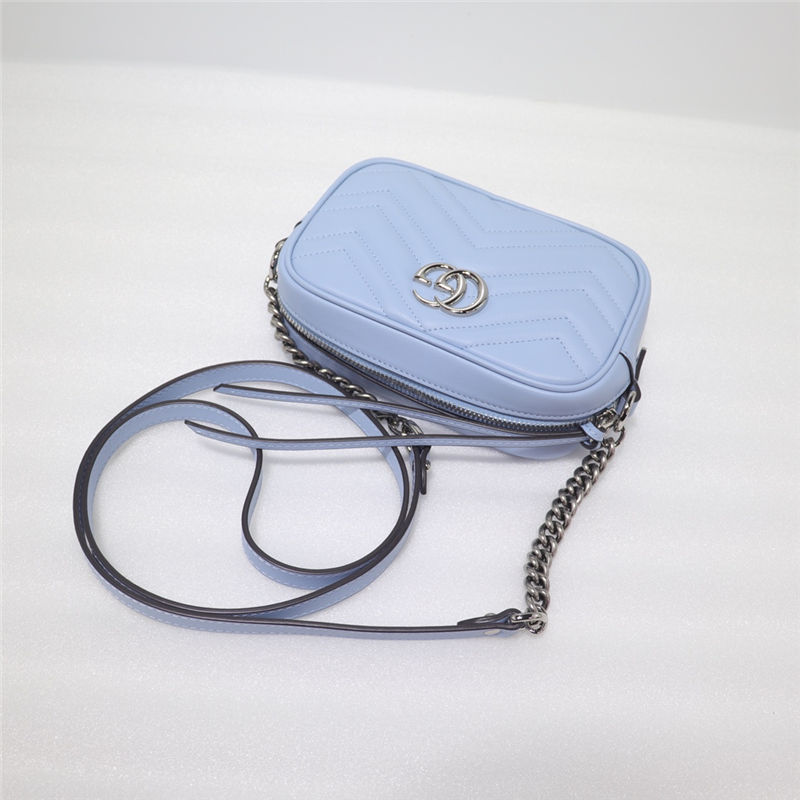 GG Marmont matelassé mini bag 448065 blue High