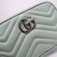 GG Marmont matelassé mini bag 448065 pastel green High