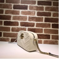 GG Marmont small shoulder bag 447632 white High