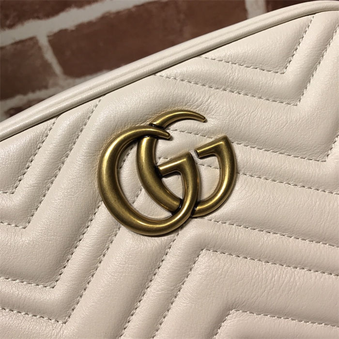 GG Marmont small shoulder bag 447632 white High